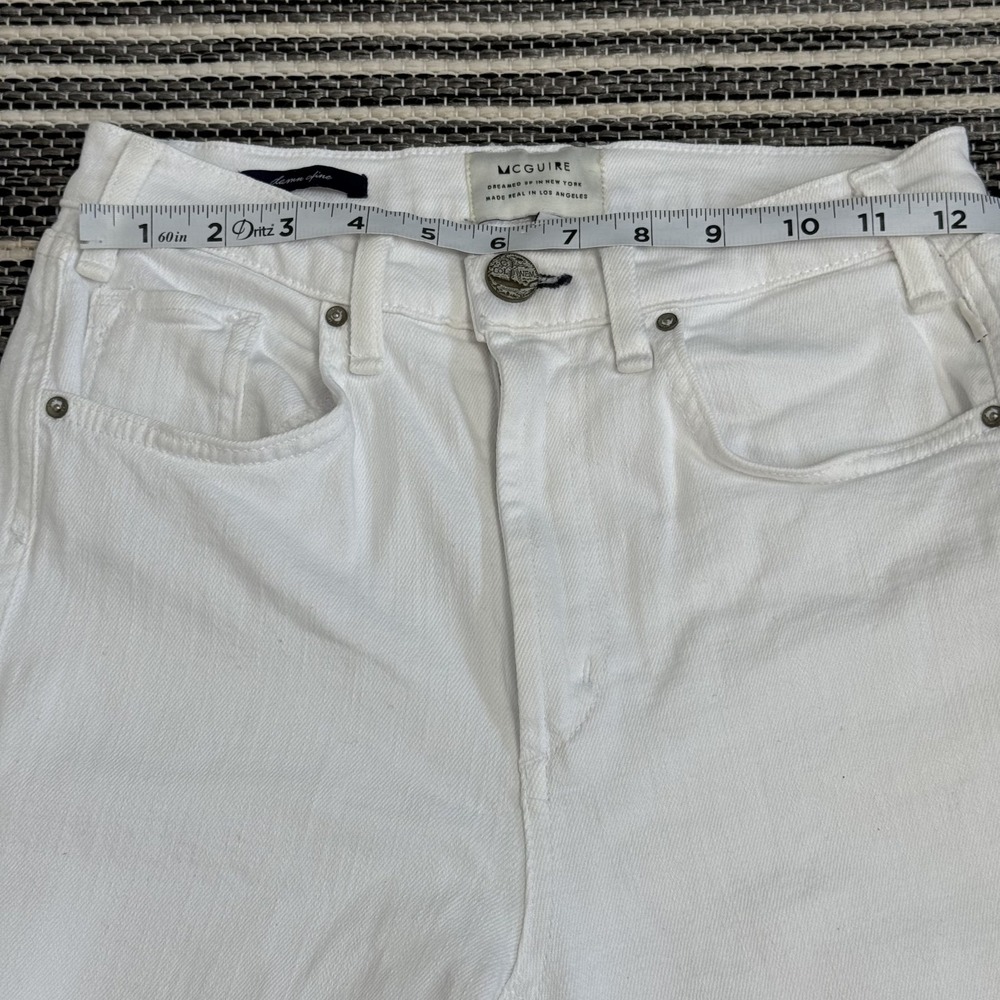 McGuire Jeans Women's‎ White Straight Leg Jeans Frayed Hem Denim Damn Fine Sz 26 - Picture 12 of 16